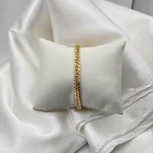 18k Yellow Gold Over Sterling Silver Twisted Roc Bracelet